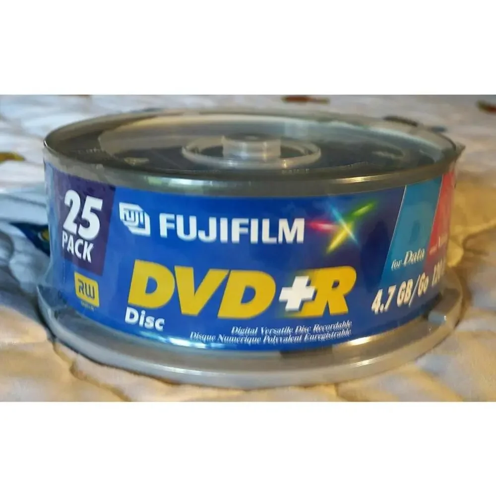 Fuji Film 25 Pack Dvd 4.7 gb/go 120 Minutes DVD-R New And Sealed